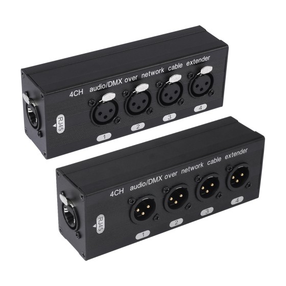 Hot-Selling Four-In and Four-Out Rj45 Network Cable Extension 4-Way Xlr Male to Female Extender