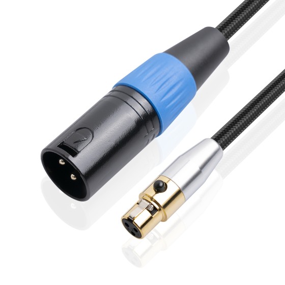 Factory Customized Live Sound Card Camera Microphone Double Shielded Mini 3-Core Mini Xlr Female to Xlr Female