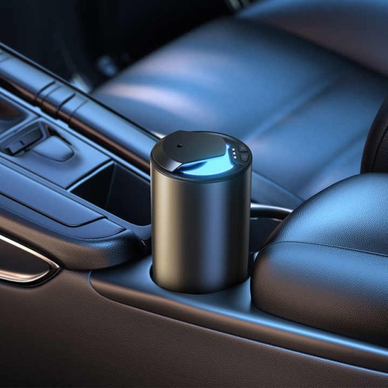 SCENTA Luxury Electric Portable Car Air Scent Diffuser with Ambient Light,Automatic Waterless Essential Oil Car Aroma Diffuser